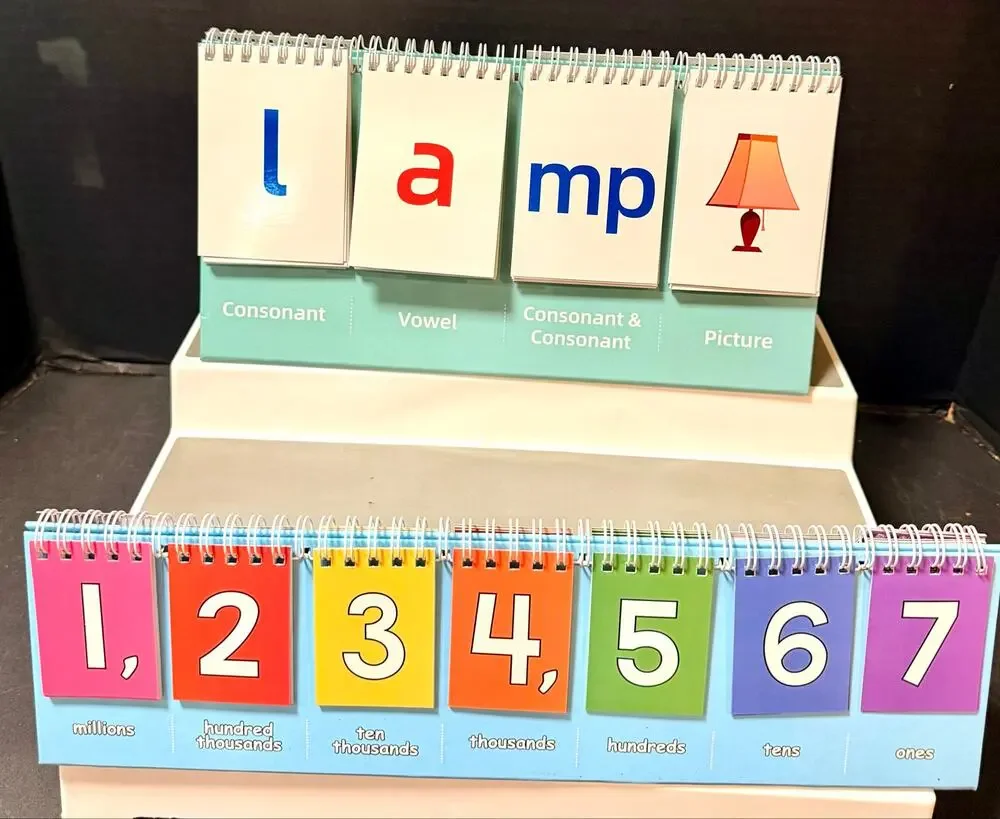 Literacy Flip Charts;  phonics & word building and Place Value  Spelling math